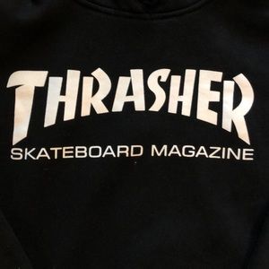 Black Thrasher Skateboard Magazine Hoodie